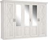 FORTE Kashmir Kleiderschrank, Holzwerkstoff, Weiß/Beige, 268,3 x 204,9 x 65 cm Bild 4