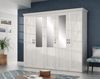 FORTE Kashmir Kleiderschrank, Holzwerkstoff, Weiß/Beige, 268,3 x 204,9 x 65 cm Bild 2