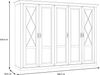 FORTE Kashmir Kleiderschrank, Holzwerkstoff, Weiß/Beige, 268,3 x 204,9 x 65 cm Bild 3