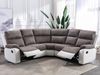 Vente-unique - TOLZANO Sofa StoffStoffKunstleder GrauWeiß - B 226 cm x H 100,5 cm x L 226 cm Bild 3