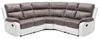 Vente-unique - TOLZANO Sofa StoffStoffKunstleder GrauWeiß - B 226 cm x H 100,5 cm x L 226 cm Bild 4