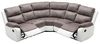 Vente-unique - TOLZANO Sofa StoffStoffKunstleder GrauWeiß - B 226 cm x H 100,5 cm x L 226 cm Bild 5