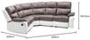 Vente-unique - TOLZANO Sofa StoffStoffKunstleder GrauWeiß - B 226 cm x H 100,5 cm x L 226 cm Bild 2