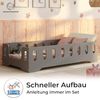 smartwood Kinderbett Bodenbett 100x200 mit Rausfallschutz & Lattenrost - Grau - Kinder Montessori Bett TILA 2B mit glatten Kanten - Betten für schnelle Montage - Bis 230 kg belastbar Bild 4