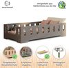 smartwood Kinderbett Bodenbett 100x200 mit Rausfallschutz & Lattenrost - Grau - Kinder Montessori Bett TILA 2B mit glatten Kanten - Betten für schnelle Montage - Bis 230 kg belastbar Bild 3