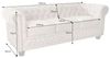 riess-ambiente Sofa CHESTERFIELD 200cm champagner / dunkelbraun, 1 Teile, Wohnzimmer · Samt · 3-Sitzer · mit Armlehne · Federkern Bild 3