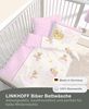 LINKHOFF Babybettwäsche Biber Bettwäsche 100x135cm Rosa Teddy - 100% Baumwolle Reißverschluss, Bärchen, Teddy Bären, Fein-Biber Flanell Bettwäsche Bild 4