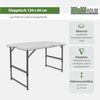 Baumarktplus Campingtisch höhenverstellbar, zusammenklappbar, Partytisch, Tapeziertisch, 120x60 cm Bild 4