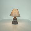 FHL easy 850165 Tischleuchte Bella helbraun sandfarben mit Stoffschirm Leinen Bild 4