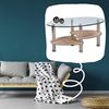 'PANTY' Couchtisch, Eiche Nb. Glas oval, 90cm Bild 4