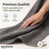 Komfortec 2er Saunatuch Set 80x200 cm aus 100% Baumwolle, XXL-Saunatücher, Sauna Handtuch, Weich, Groß, Frottee, Schnelltrocknend, Anthrazit Grau/Schwarz Bild 4