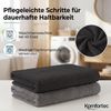 Komfortec 2er Saunatuch Set 80x200 cm aus 100% Baumwolle, XXL-Saunatücher, Sauna Handtuch, Weich, Groß, Frottee, Schnelltrocknend, Anthrazit Grau/Schwarz Bild 3