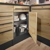 JAZZ Moderner Eckschrank Küche mit Arbeitsplatte in Anthrazit, Artisan Eiche Optik - Geräumiger Eck-Unterschrank mit viel Stauraum - 115 x 90 x 60 cm (B/H/T) Bild 5