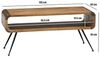 Couchtisch Mango Massivholz Metall 105cm - Design Wohnzimmertisch mit Ablagefach - Rechteckiger Sofatisch Retro - Loungetisch Holz - Natur Beistelltisch Handmade Bild 3