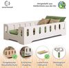smartwood Kinderbett Bodenbett 100x200 mit Rausfallschutz & Lattenrost - Weiß - Kinder Montessori Bett TILA 2B mit glatten Kanten - Betten für schnelle Montage - Bis 230 kg belastbar Bild 3