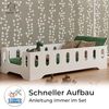 smartwood Kinderbett Bodenbett 100x200 mit Rausfallschutz & Lattenrost - Weiß - Kinder Montessori Bett TILA 2B mit glatten Kanten - Betten für schnelle Montage - Bis 230 kg belastbar Bild 4