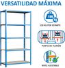 Simon Rack Maderclick Plus 5/500, 5 Regale, Holz, Metall, Blau, Naturholz, 180 kg, 9 min Bild 5