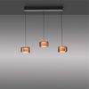 Paul Neuhaus LED Pendelleuchte RIKA, 3-flammig, Rauchfarben, Schwarz, Metall, Dimmfunktion, Memoryfunktion, LED fest integriert, Extra-Warmweiß, Lampenschirme aus Glas, Höhenverstellbar, B 71 x H 180 x T 15 cm Bild 5