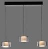 Paul Neuhaus LED Pendelleuchte RIKA, 3-flammig, Rauchfarben, Schwarz, Metall, Dimmfunktion, Memoryfunktion, LED fest integriert, Extra-Warmweiß, Lampenschirme aus Glas, Höhenverstellbar, B 71 x H 180 x T 15 cm Bild 2