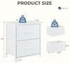 DUMOS Nachttisch 2er Set Beistelltisch Stoff Schubladenschrank Schmal Schrank Kommode Schlafzimmer Industrial Stil für Wohnzimme Kinderzimmer Flur Aufbewahrungsschrank Bild 3