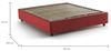 Talamo Italia - Doppelbett Azzurra, Bettkasten aus Stoff, Öffnung vorne, geeignet für Matratze 140x190 cm, 100 % Made in Italy, Rot Bild 2