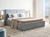 Bett mit Stauraum Chenillegewebe MOISSAC 160 x 200 cm Hellblau Bild 2