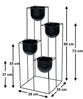 DanDiBo Blumentreppe Metall Schwarz 90 cm Pflanzentreppe mit Topf Innen Indoor Blumenständer 210015 Blumensäule Modern Pflanzenständer Blumenhocker Bild 2