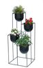 DanDiBo Blumentreppe Metall Schwarz 90 cm Pflanzentreppe mit Topf Innen Indoor Blumenständer 210015 Blumensäule Modern Pflanzenständer Blumenhocker Bild 5