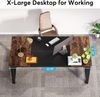 LITTLE TREE 63-Zoll-Großschreibtisch für Führungskräfte, einfacher Computerarbeitsplatz mit 31,5-Zoll-Extrabreit-Arbeitsplatte für das Homeoffice Bild 3