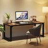 LITTLE TREE 63-Zoll-Großschreibtisch für Führungskräfte, einfacher Computerarbeitsplatz mit 31,5-Zoll-Extrabreit-Arbeitsplatte für das Homeoffice Bild 2