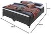 Atlantic Home Collection Romy Boxspringbett ohne Kopfteil, Taschenfederkernmatratze, Härtegrad 3, inklusive Topper, Anthrazit, 160x200 cm Bild 3