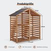 M MCombo Holzregal Außen, Kaminzubehör Kaminholzregal mit 2 Ebenen, Brennholzregal mit Wasserdichter Abdeckung 1213 Bild 3