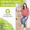 BOMI Tuerschutzgitter Miko PEFC Buchenholz | Ohne Bohren |für Babys, Kleinkinder & Tiere | 90° Feststell-Funktion | Gitter Schutz schwarz für Kinder ohne Bohren | Klemmgitter | Breite: 133-141 cm Bild 5