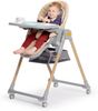Kinderkraft LASTREE Hochstuhl Baby ab Geburt mit Liegefunktion, Kinderhochstuhl für ältere Kinder, Babyliege mit Spielbügel, Verstellbare Rückenlehne Tablett Fußstütze, Zusammenklappbar, Beige Bild 5