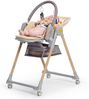 Kinderkraft LASTREE Hochstuhl Baby ab Geburt mit Liegefunktion, Kinderhochstuhl für ältere Kinder, Babyliege mit Spielbügel, Verstellbare Rückenlehne Tablett Fußstütze, Zusammenklappbar, Beige Bild 4