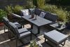 HPL Gartenecklounge Beltona grau + 150x90 cm Lift Tisch höhenverstellbar + 1 Lounge Sessel Bild 3