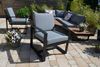 HPL Gartenecklounge Beltona grau + 150x90 cm Lift Tisch höhenverstellbar + 1 Lounge Sessel Bild 4