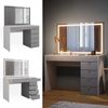 Schminktisch Elise Weiß/Grau/Grau 115 cm mit LED-Spiegel Vicco Bild 2