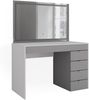 Schminktisch Elise Weiß/Grau/Grau 115 cm mit LED-Spiegel Vicco Bild 4