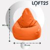 Loft 25 Sitzsack Gamer Stuhl | Outdoor Indoor Wohnzimmer Sitzsack Sitz | Wasserabweisend | Ergonomisches Design für Körperunterstützung (Sitzsack, Orange) Bild 3