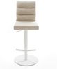 Barstuhl Pela-Flex Webstoff Soft Beige Drehfuß höhenverstellbar Metall Weiß Bild 3