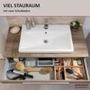 FACKELMANN STANFORD Waschbeckenunterschrank 110 cm breit, Braun hell Bild 5