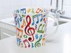 DUNOON Becher Lomond Upbeat 0,32 l Fine Bone China Porzellan Kaffeetasse Modern mit Noten | Hochwertige Qualität Spülmaschinenfest Musikalisch bunt Bild 2