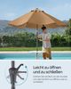 Songmics Sonnenschirm mit UV-Schutz bis UPF 50+, knickbar, Metall / Polyester taupe, Ø 3 x 2,52 m Bild 3
