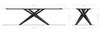 Esstisch Edge 300x100 cm Keramik Onyx Pearl Kreuzgestell Rechteck Edelstahl Graphit Bild 3