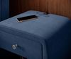 Designer Nachttisch Lilly mit USB Anschluss (Samt) Blau Bild 3