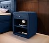 Designer Nachttisch Lilly mit USB Anschluss (Samt) Blau Bild 2