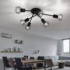 Deckenleuchte, Käfig-Design, schwarz, rund, 63 cm, XARA I Bild 4