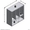 FMD Wandregal mit 3 Offenen Fächern 58,3x24,4x58,6 cm 444226 Bild 2