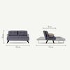 Dmora Schlafsofa 2-Sitzer Merak 133x78 cm Grau mit Stauraum Bild 2